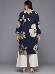Women Floral Printed Sequinned Floral Georgette Kurta-AP-AHKUGRDP-1143