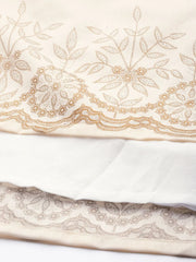 Cream Chanderi Ethnic Print Tunic-AHTUCHGPGL-8030