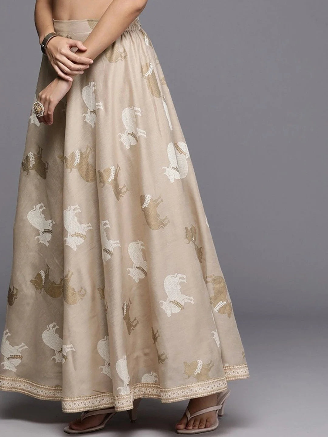 Flared Maxi Skirt - Women's Ethnic Wear & Traditional Skirts