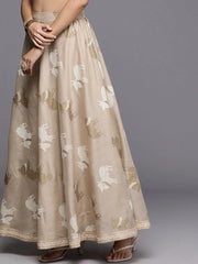 Women Flared Maxi Skirt-AHSKCHKH-15035