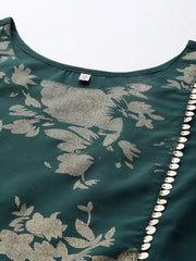 Dark Green Printed Kurta Pant Set With Dupatta-AHKUDUPN-COMBO-545