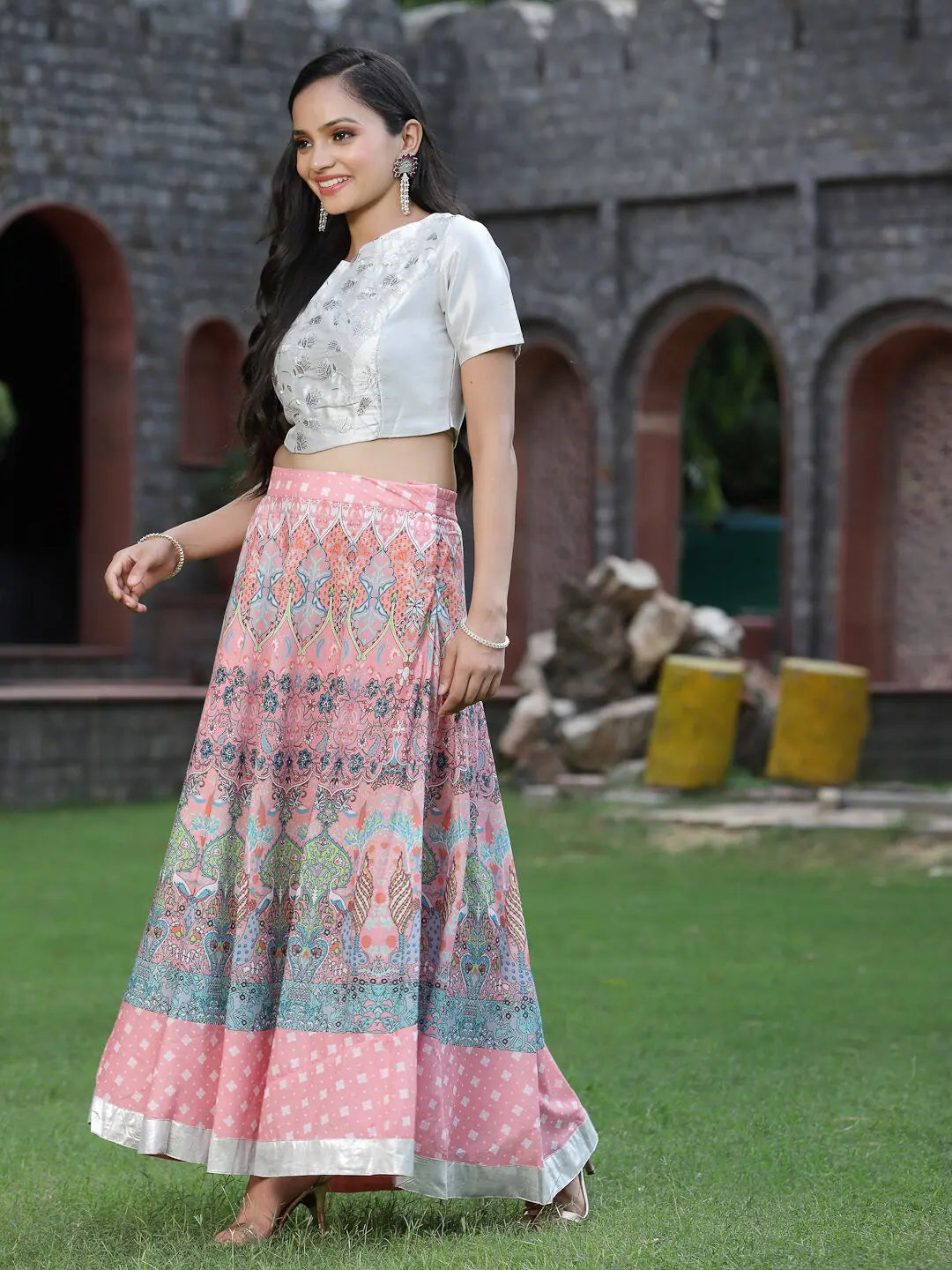 Pink Embroidered Lehenga Choli Set | Women's Party Wear Lehenga