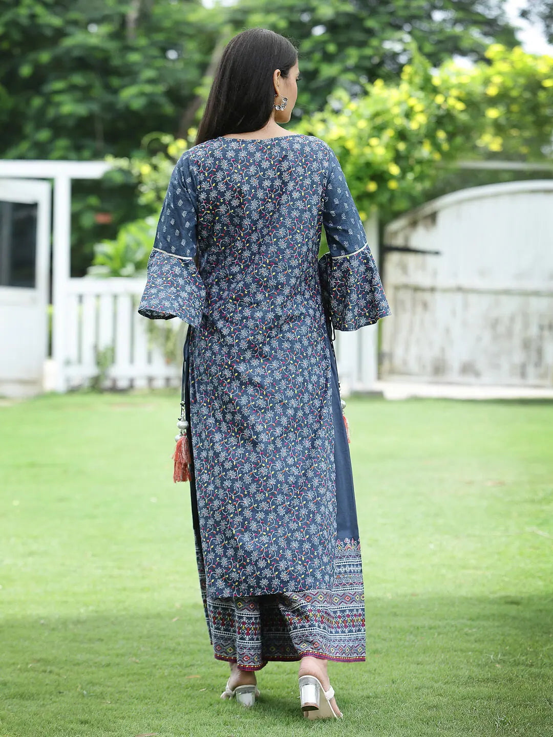 Indigo Printed Kurta Sets - Women's Cotton Kurta Designs
