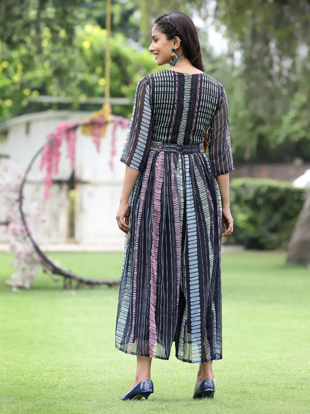 Black Abstract Jumpsuit - Women's One-Piece Outfits Online