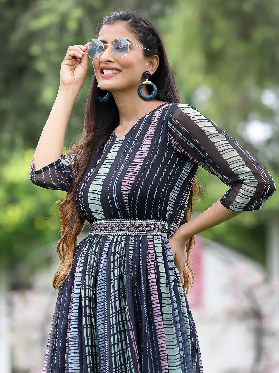 Black Abstract Jumpsuit - Women's One-Piece Outfits Online