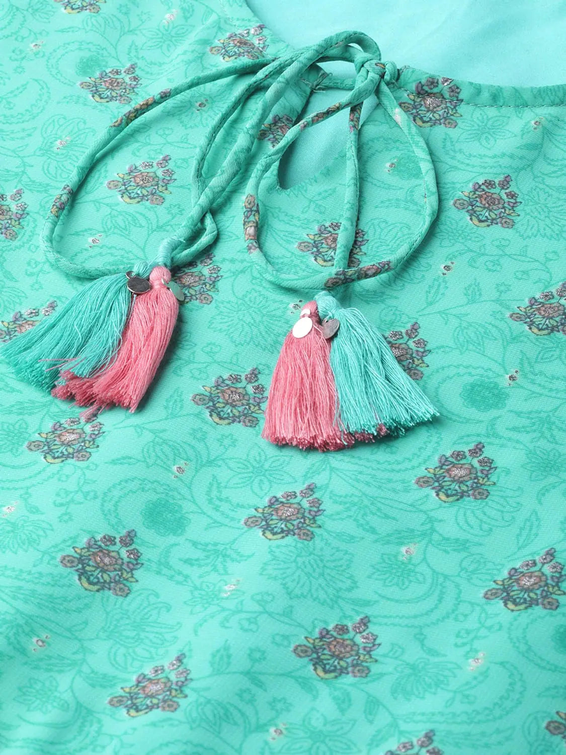 Mint Georgette Tiered Dress | Women's Western Clothing