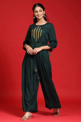 Jadegreen Georgette Printed Anarkali Dress