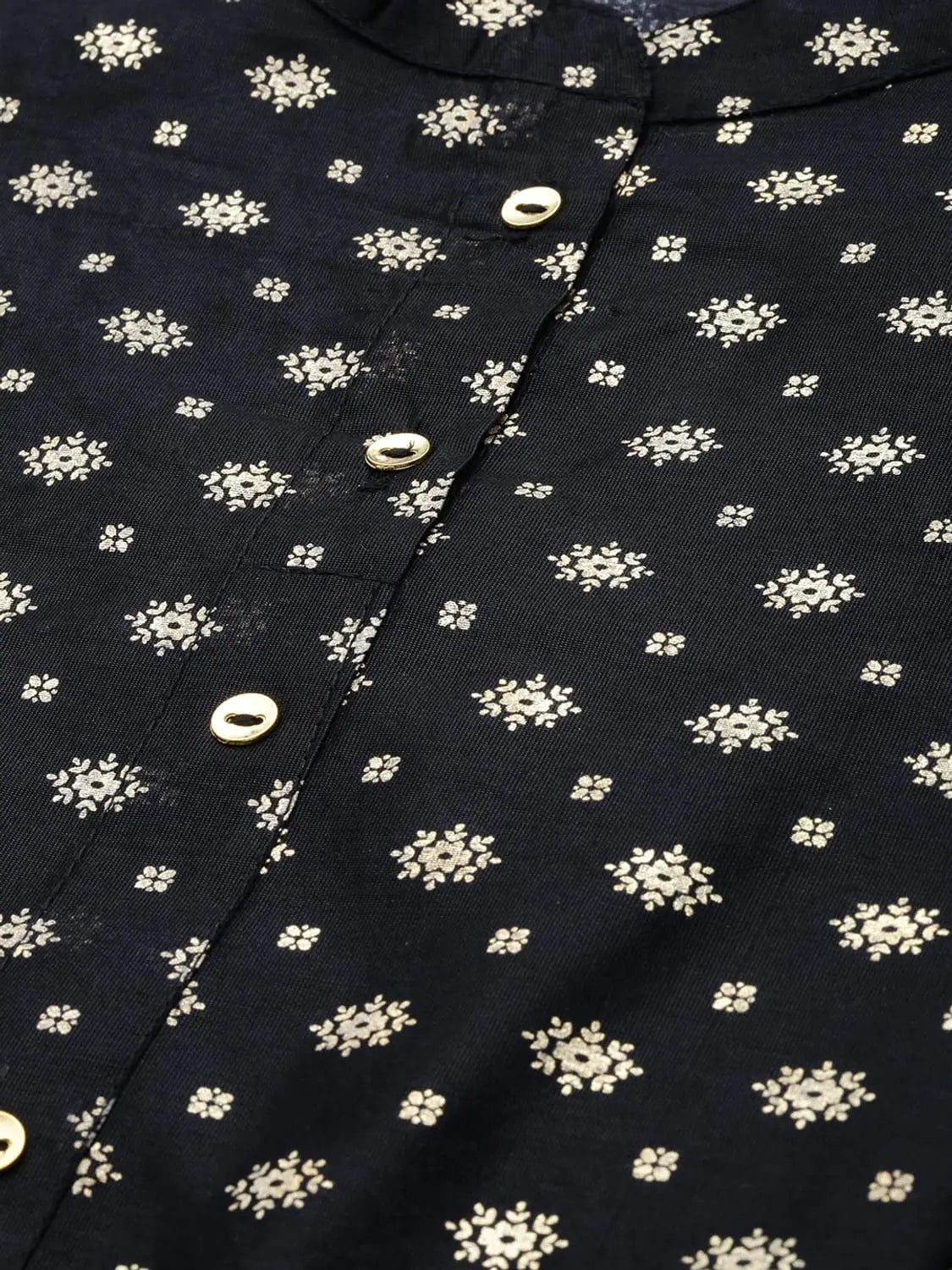 Black Printed Chanderi Kurta | Elegant Indian Kurta Ladies