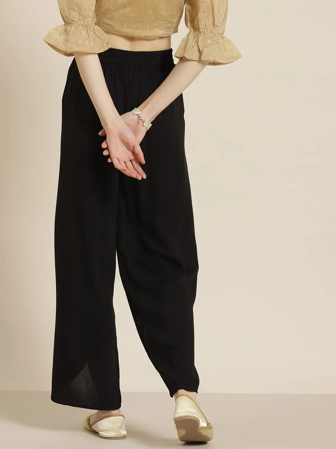 Wholesale Black Rayon Dobby Dhoti Pants
