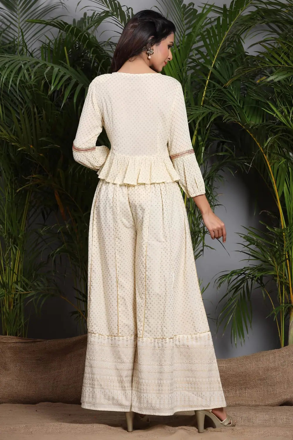 Embroidered Peplum Suit Set: Stylish Indian Suits for Women