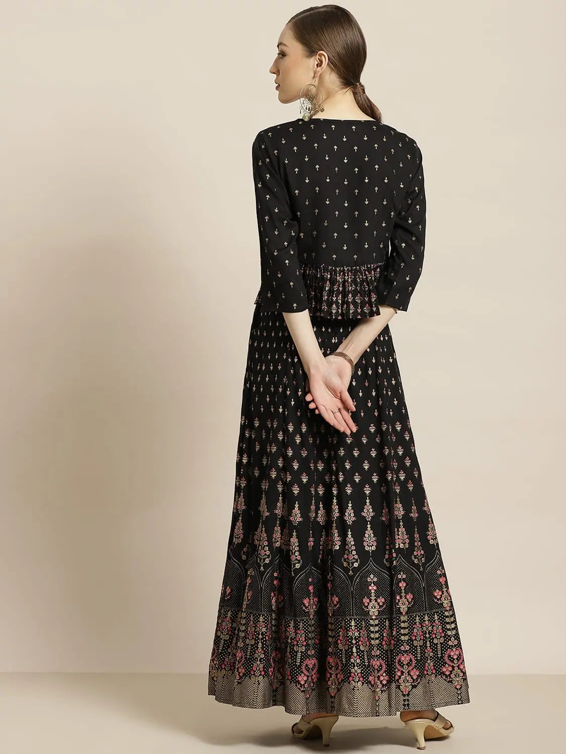 Black Printed Lehenga Choli Set | Chic Indian Kurtis Online