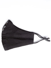 Black Rayon Slub Bandhani Straight Kurta With Mask