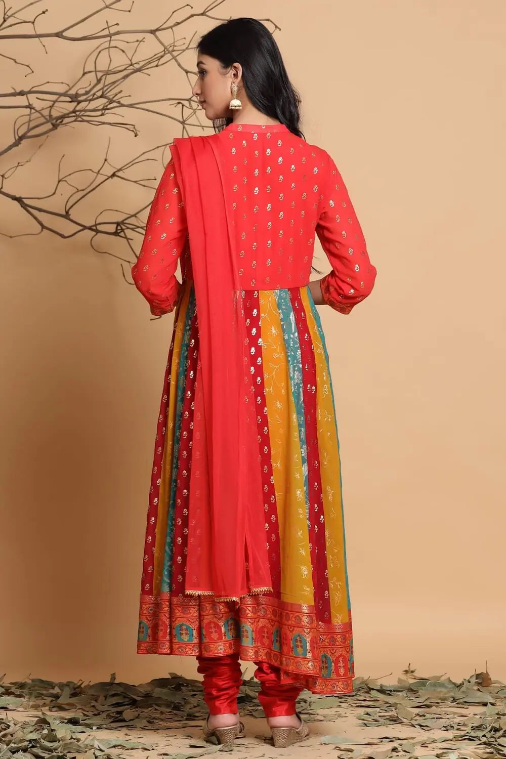 Printed Georgette Anarkali Kurta Set - Stylish Indian Anarkali