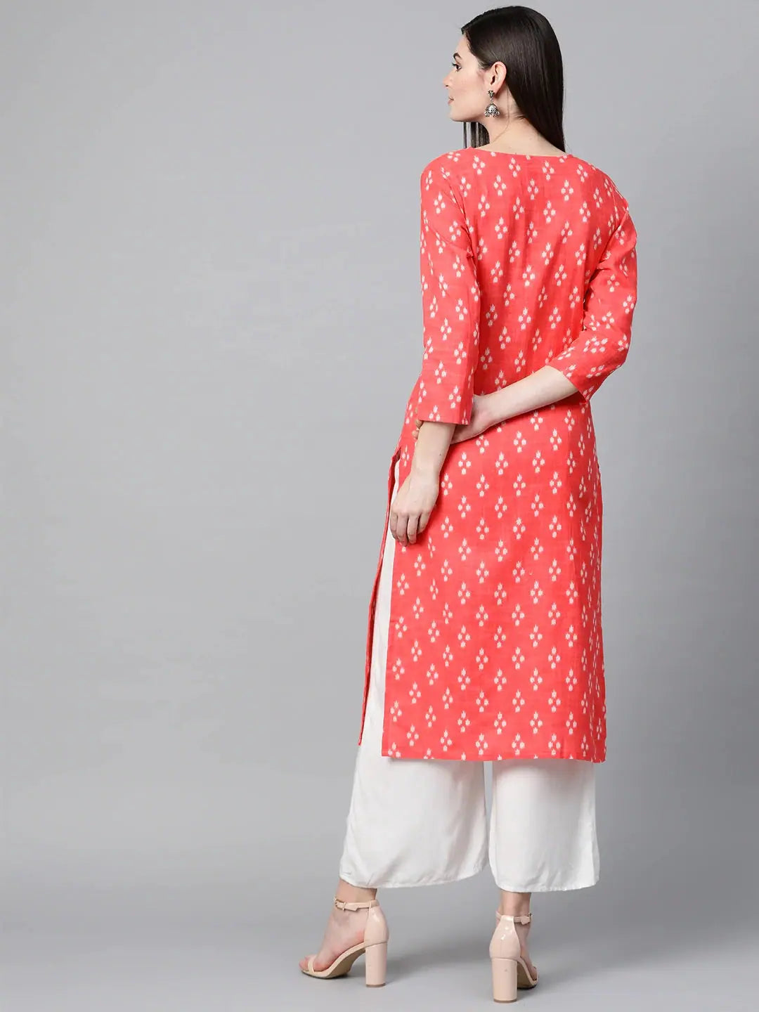 Simple Pink Kurti - Women's Cotton Indian Kurta Ladies Tunic Top
