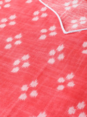 Women Cotton Simple Function Wear Pink Kurti