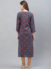 Women Cotton Printed Simple Daily Wear Kurti