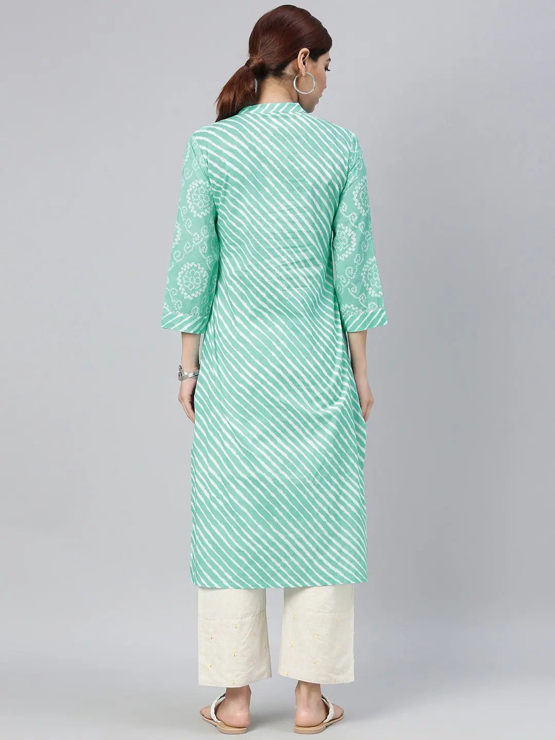 Leheriya Print Indian Kurtas| Cotton Kurta for Women - DesiQlo