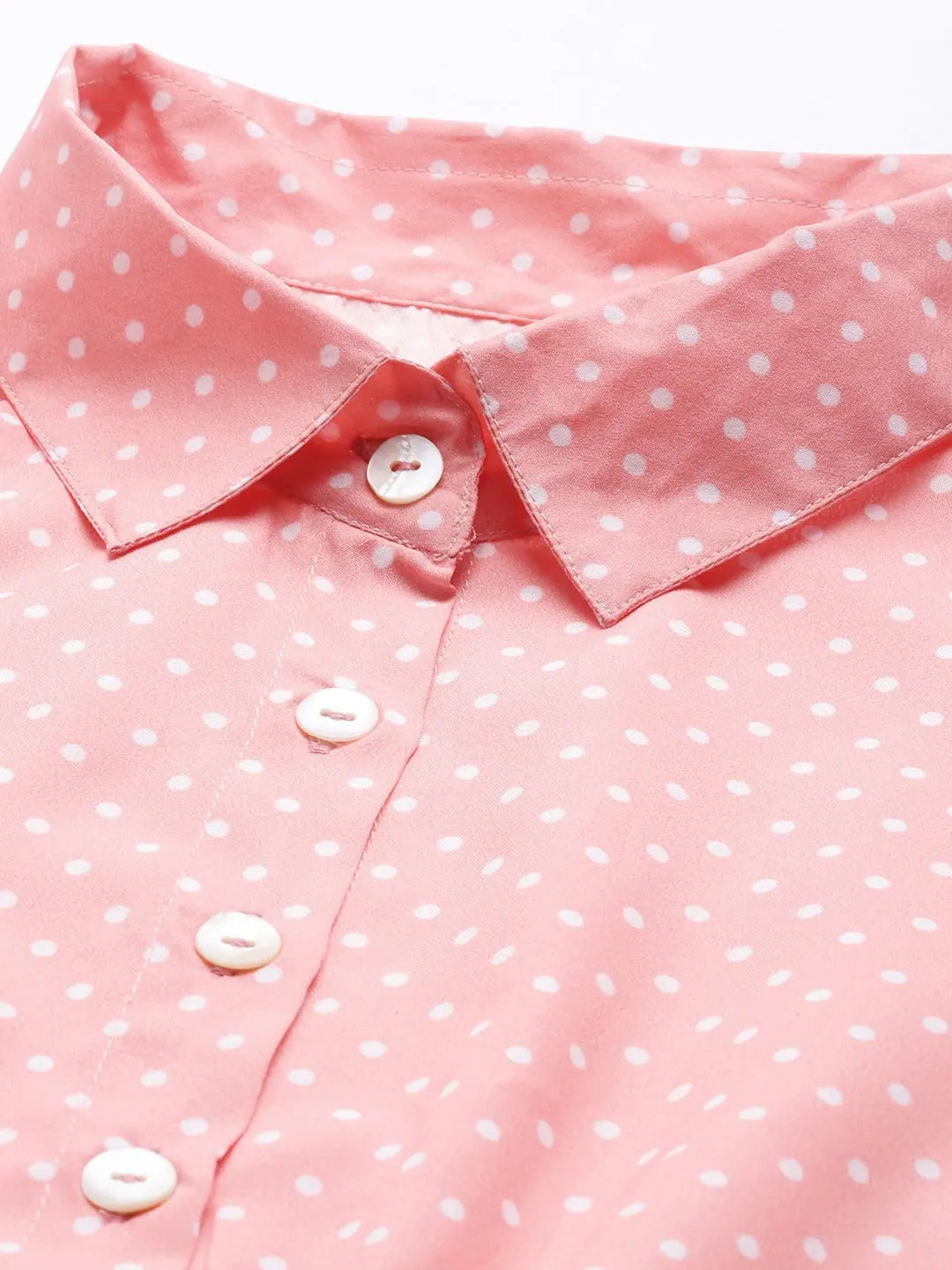 Pink Polka Dot Mini Dress | Indian Dresses Online Pink Polka Dot Mini Dress | Indian Dresses Online