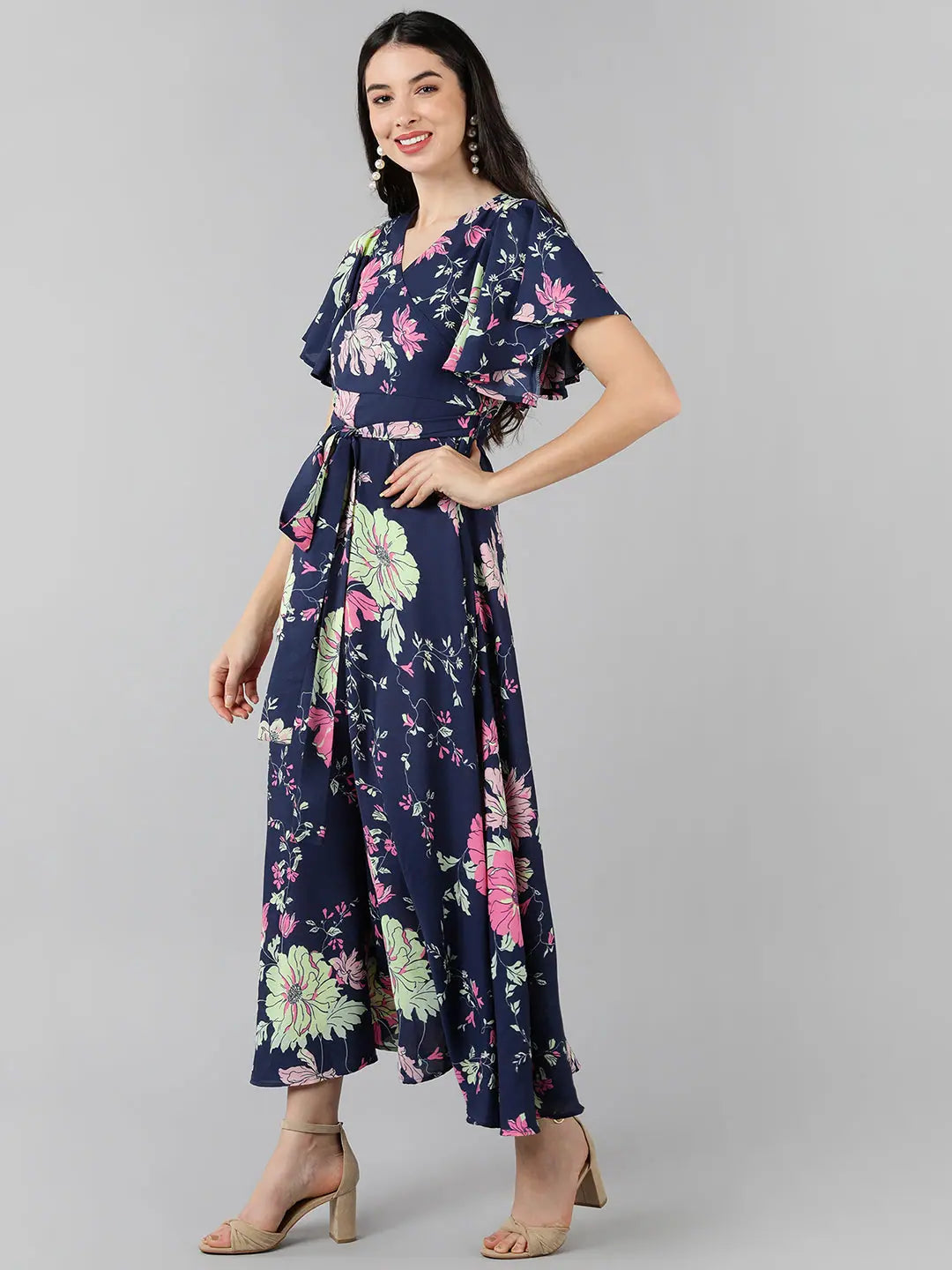 Purple Floral Dress - Shop Indian Dresses & Indian Cotton Dresses