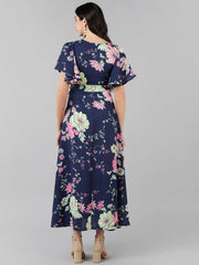 Women Purple Floral Printed Dress