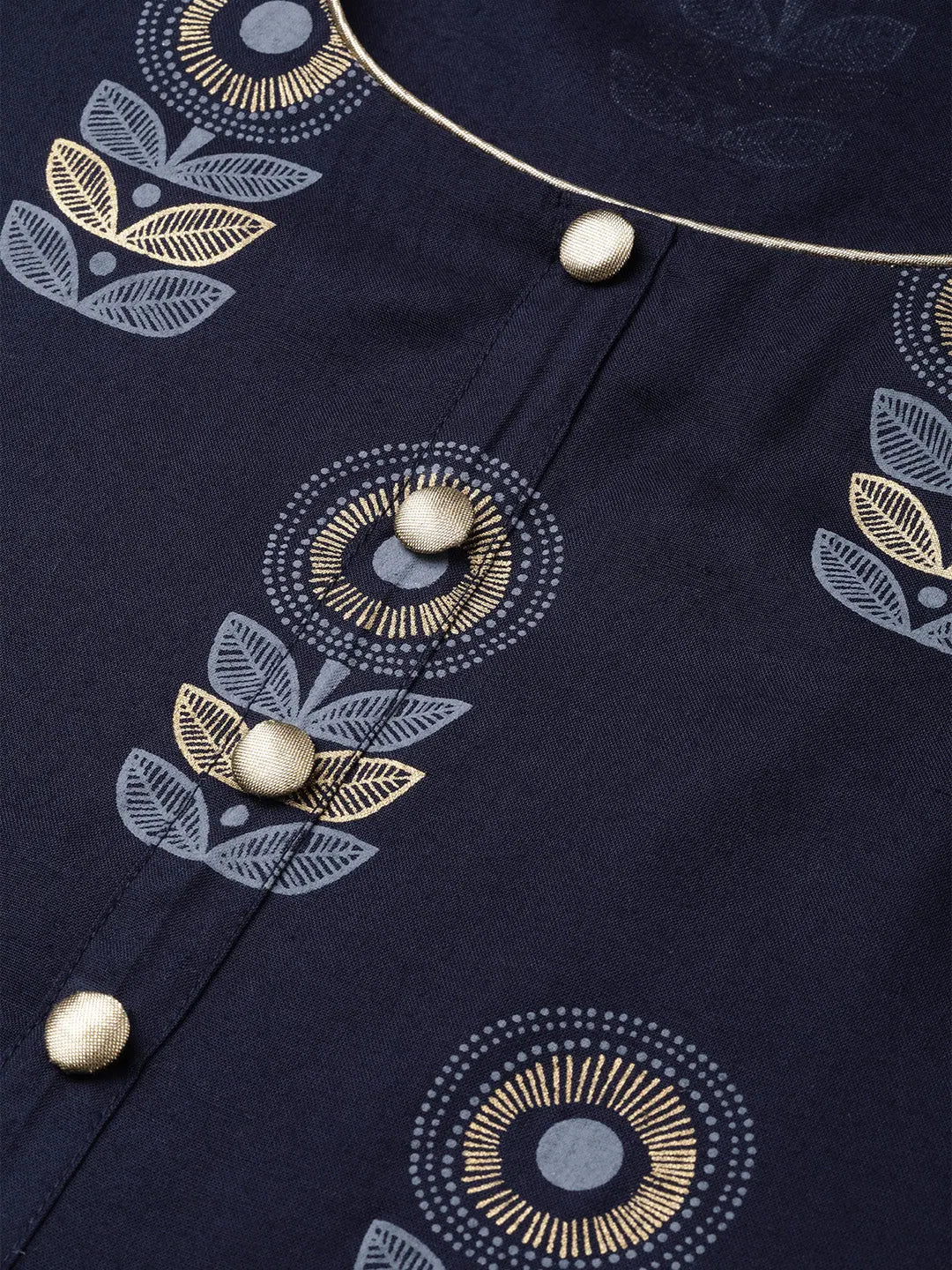 Navy Blue Printed Kurta and Palazzo Set | Women's Palazzo Sets