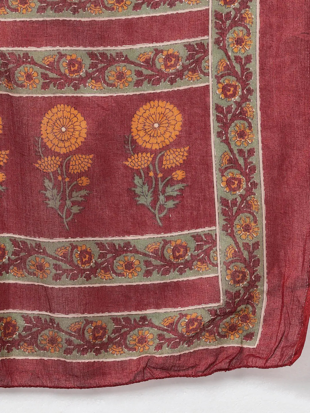 Red Floral Cotton Kurta Set with Dupatta | Indian Kurta Sets