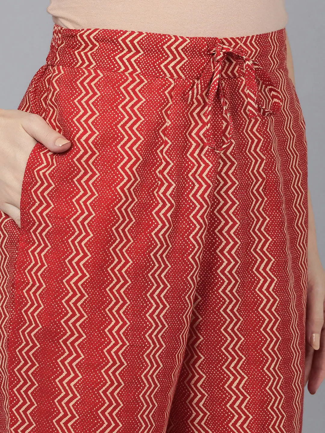 Red Floral Cotton Kurta Set with Dupatta | Indian Kurta Sets