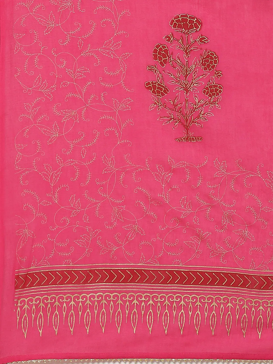 Pink Ethnic Cotton Kurta - Stylish Indian Kurtis for Ladies