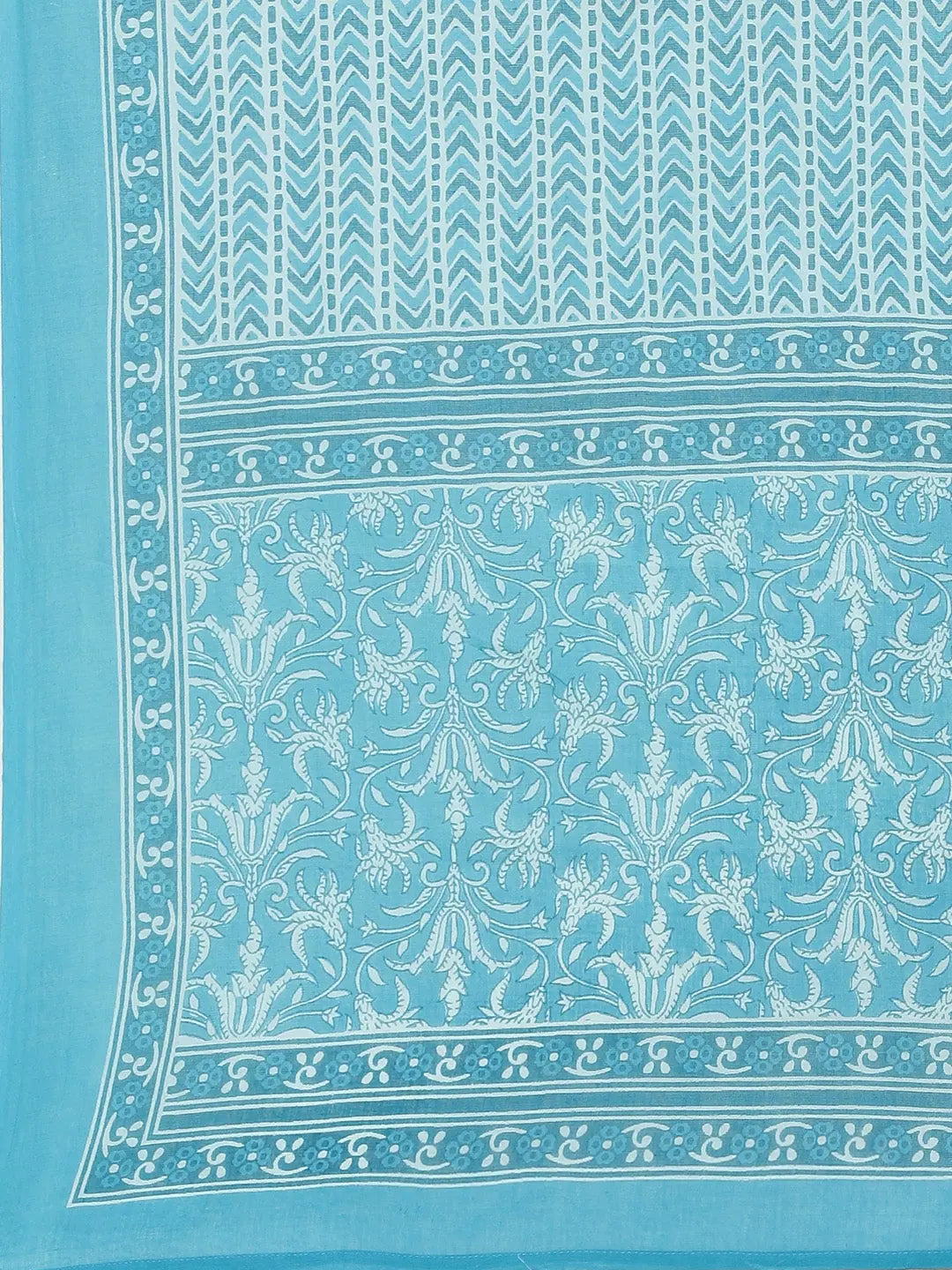 Blue & White Cotton Kurta Set | Women's Indian Kurta Sets