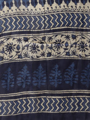 Women Cotton Off White Ethnic Motifs Printed Straight Kurta Palazzo Dupatta Set 2