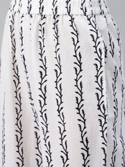 Women Cotton Black Ethnic Motifs Printed Straight Kurta Palazzo Dupatta Set 4