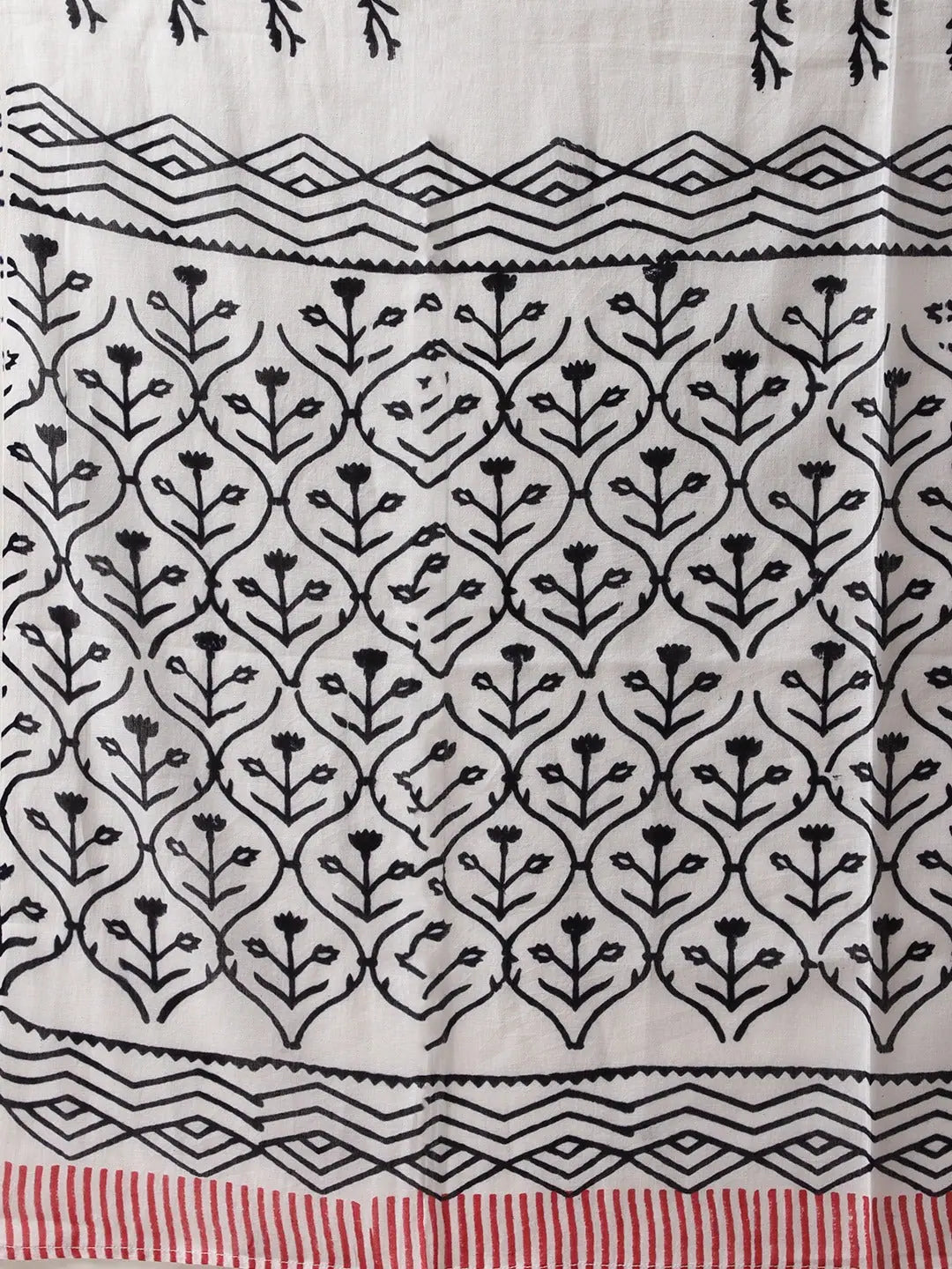 Black Ethnic Cotton Kurta Palazzo Pants Set With Dupatta