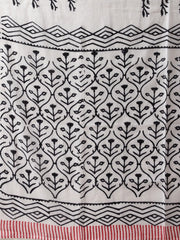 Women Cotton Black Ethnic Motifs Printed Straight Kurta Palazzo Dupatta Set 4