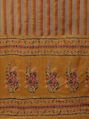 Women Olive Brown Rust Orange Printed Pure Cotton Kurta With Trousers Dupatta