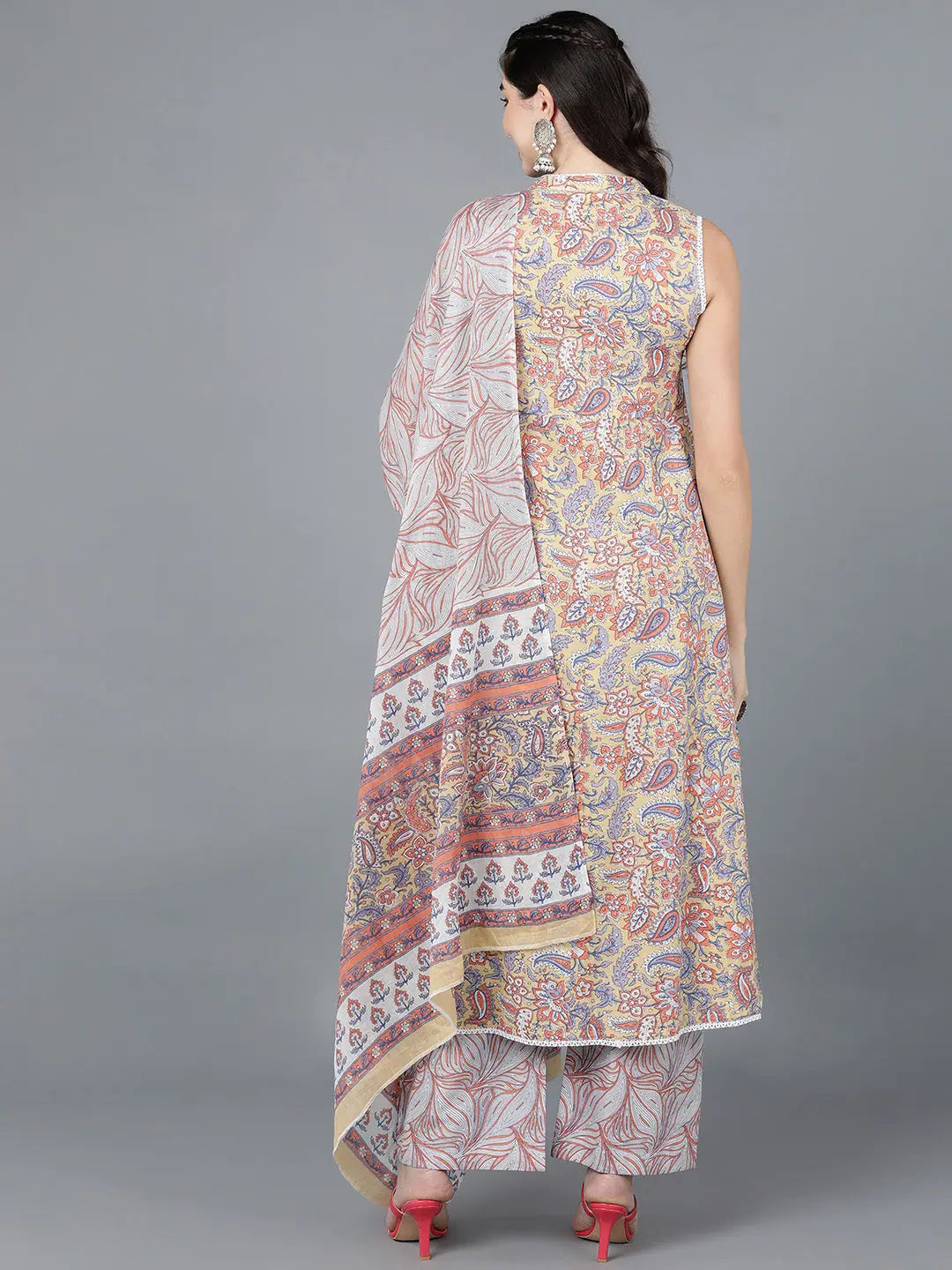 Elegant Nude Kurta and Palazzo Set for Women - DesiQlo Styles