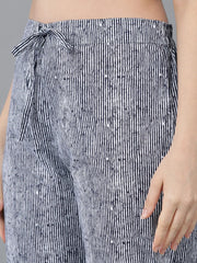 Women Blue Pure Cotton Kurta Trousers With Dupatta 3