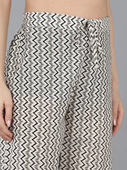 Women Black Pure Cotton Abstract Printed
