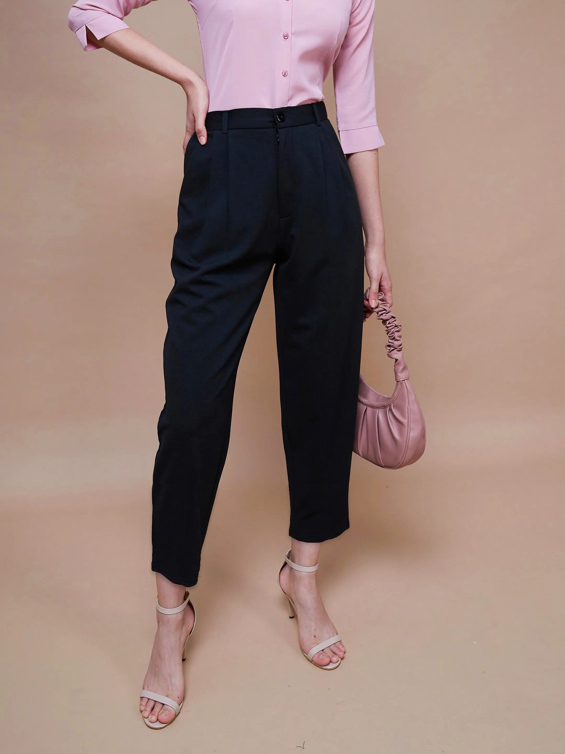 Black Knit Tapered Pants | Women's Western Wear Collection