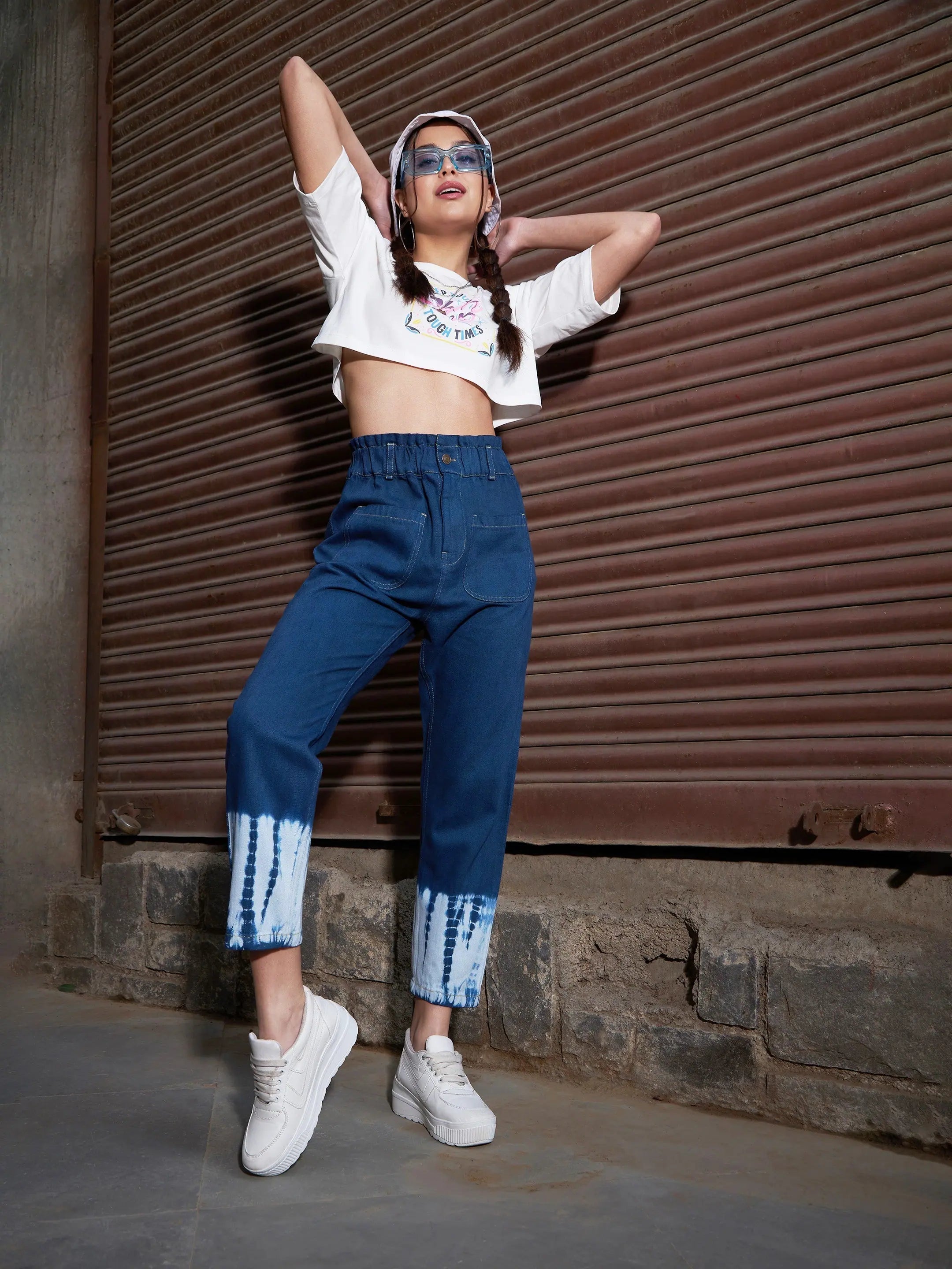 Tie Dye PaperBag Jeans | Women's Western Outfits for Women