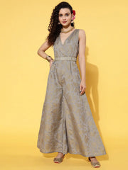 Women Solid Grey Jumpsuits & Sets