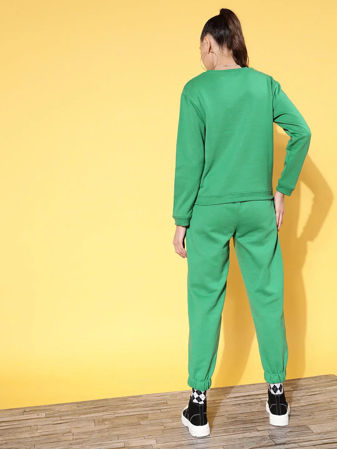 Women's Green Fleece BUSH Sweatshirt and Joggers Set