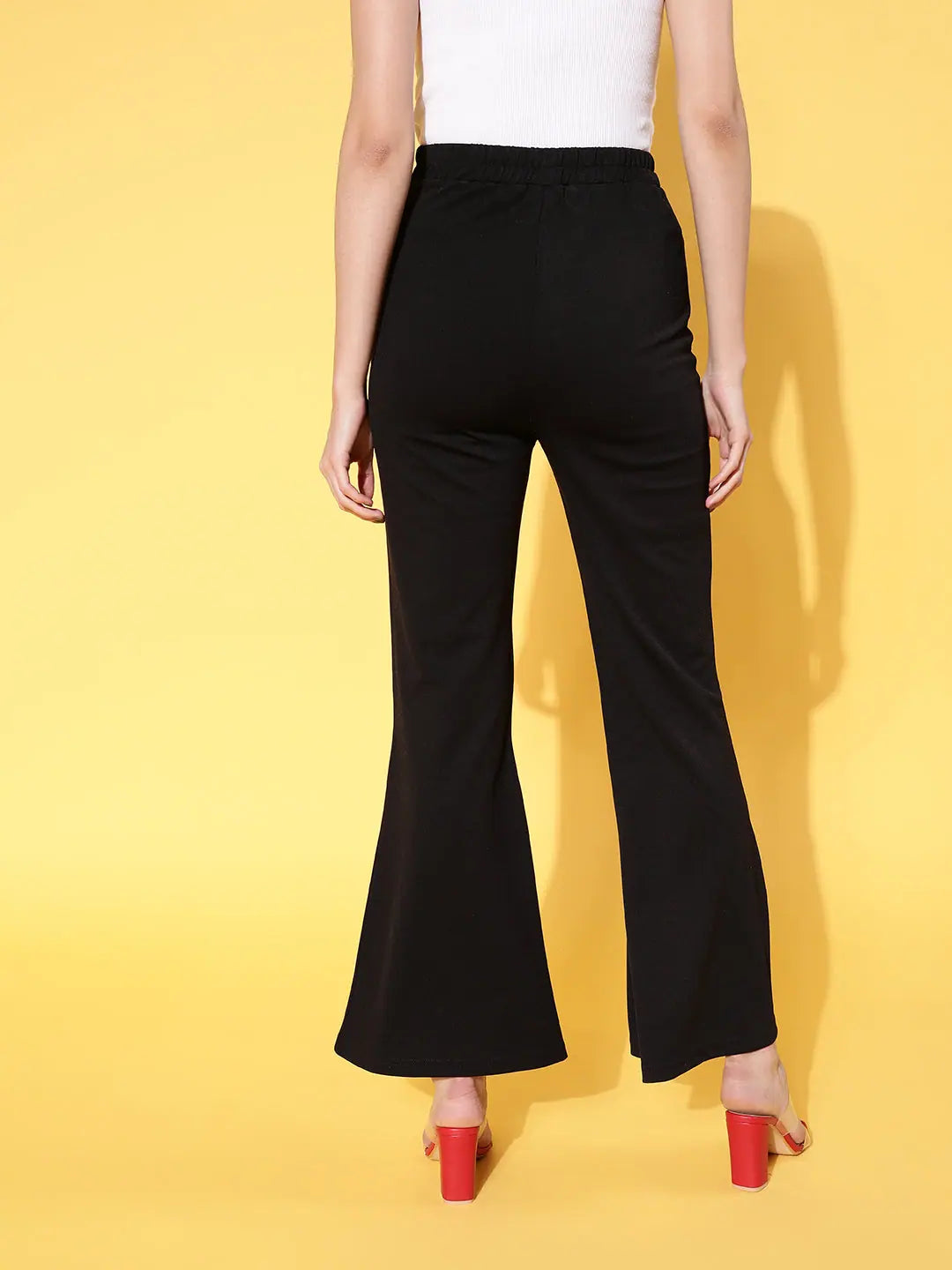 Black Studded Bellbottom Pants | Designer Lehenga for Women