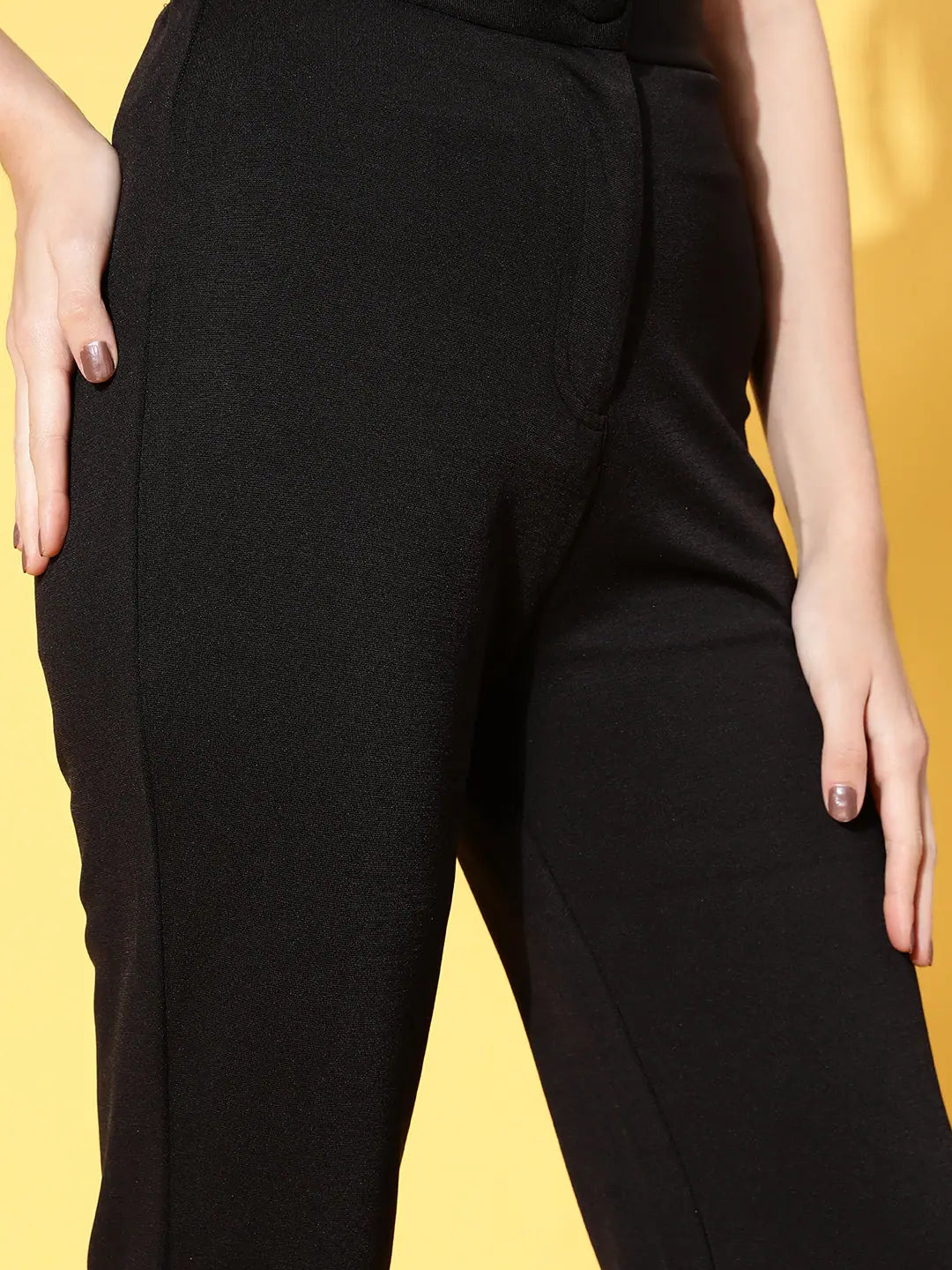 Black Studded Bellbottom Pants | Designer Lehenga for Women