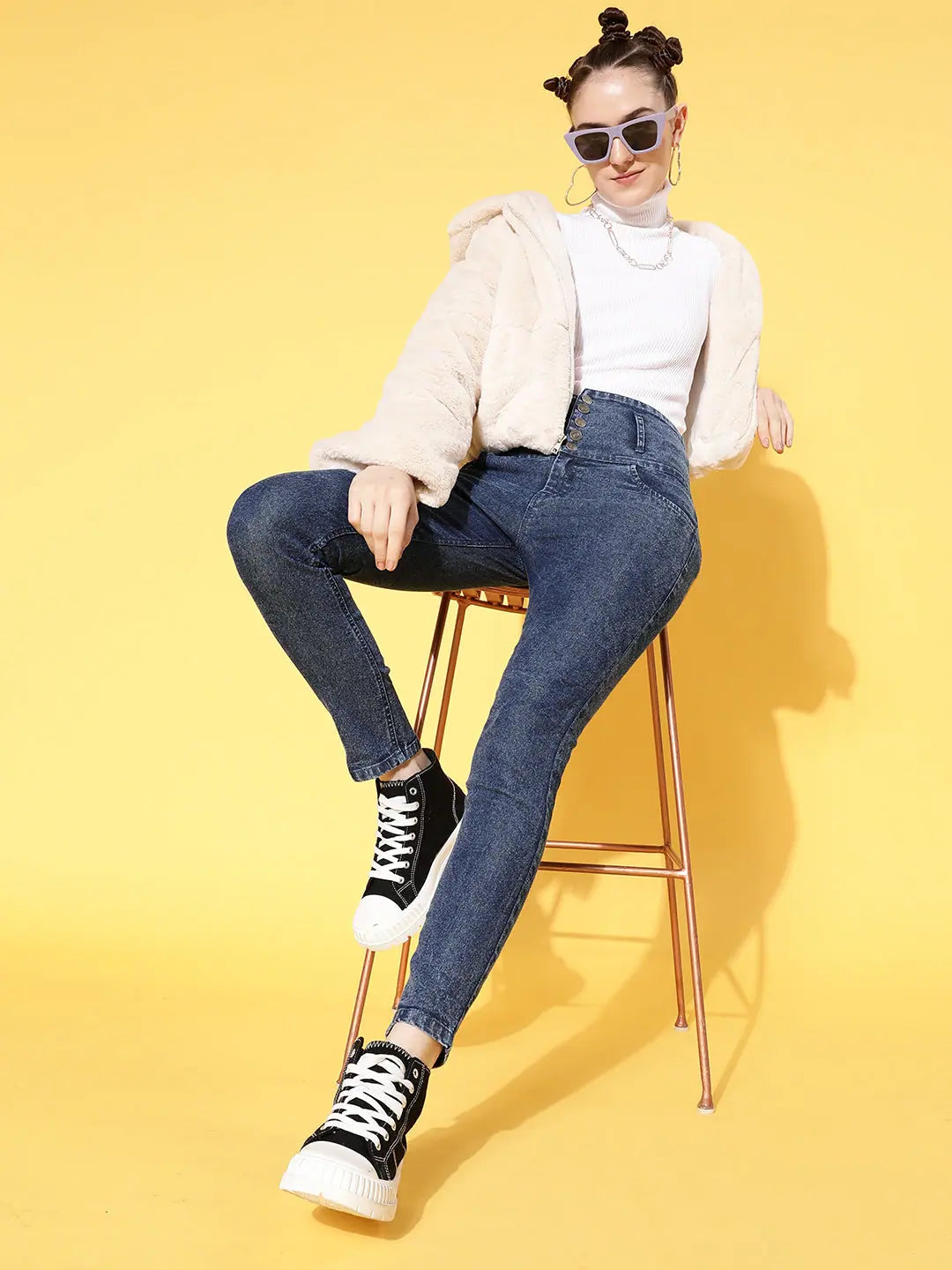 Blue High Waist Jeans | Women's Western Clothing & Outfits