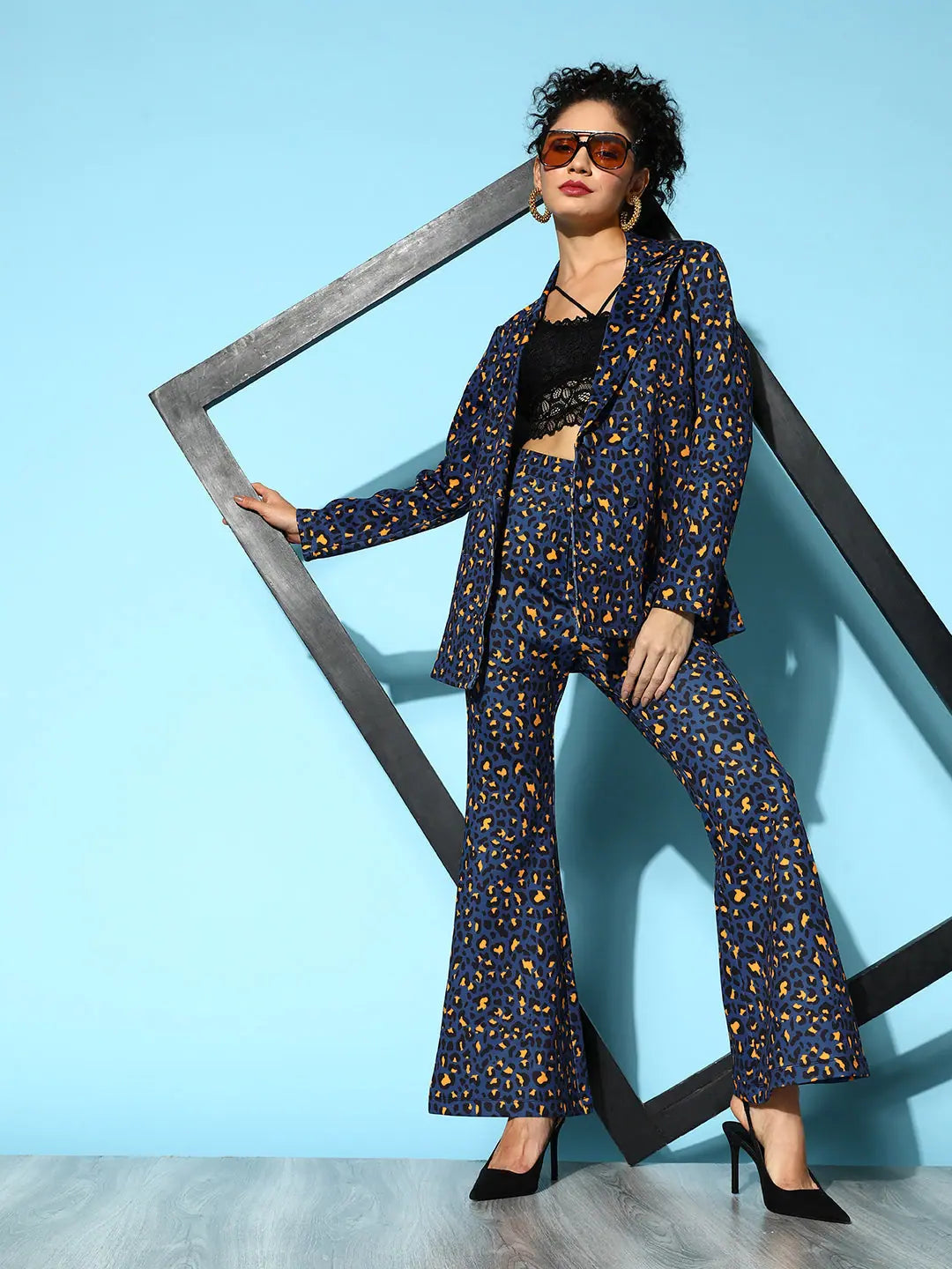 Women's Printed Navy Blazer | Trendy Women's Fashion Jackets