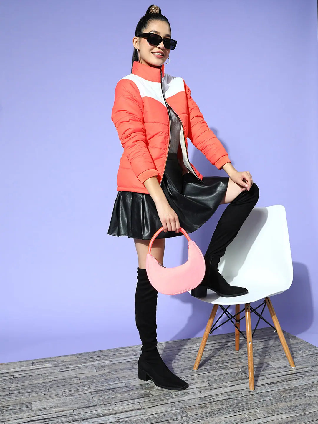 Peach Puffer Jacket | Trendy Women's Winter Coats Online