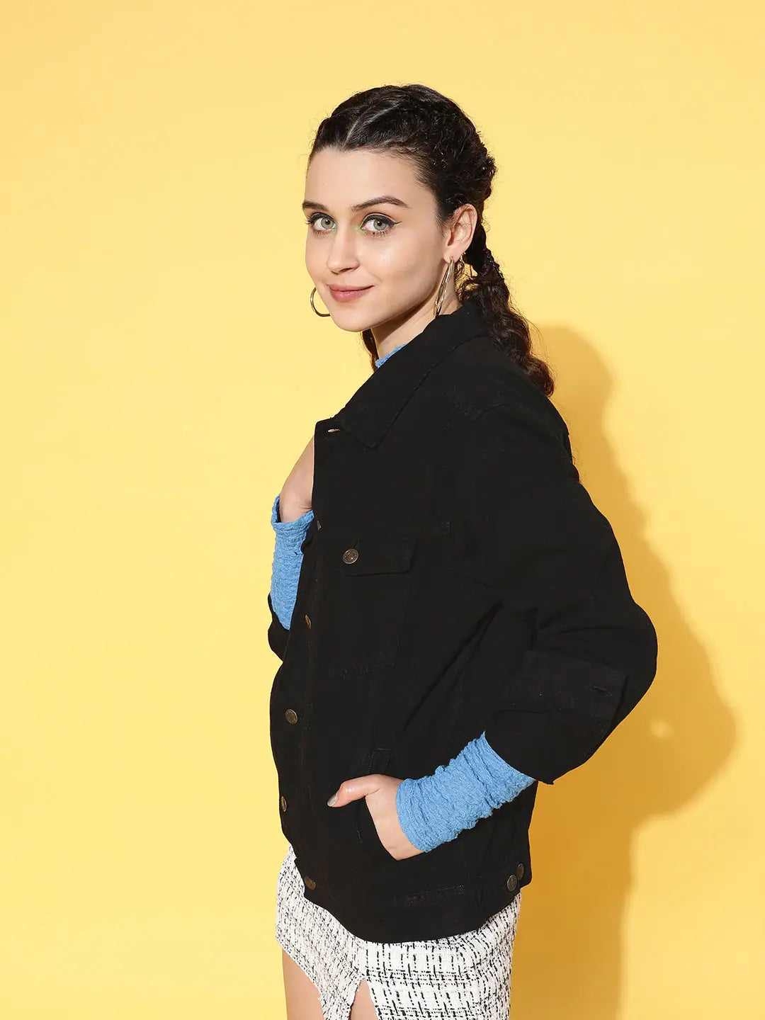 Black Denim Jacket - Trendy Women's Fashion Jackets & Outerwear