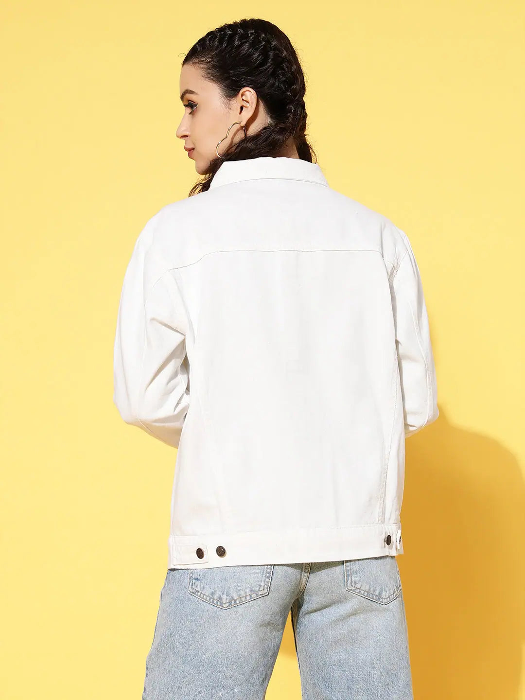 White Denim Jacket - Women's Fashion Jackets & Women's Outerwear - Style 1