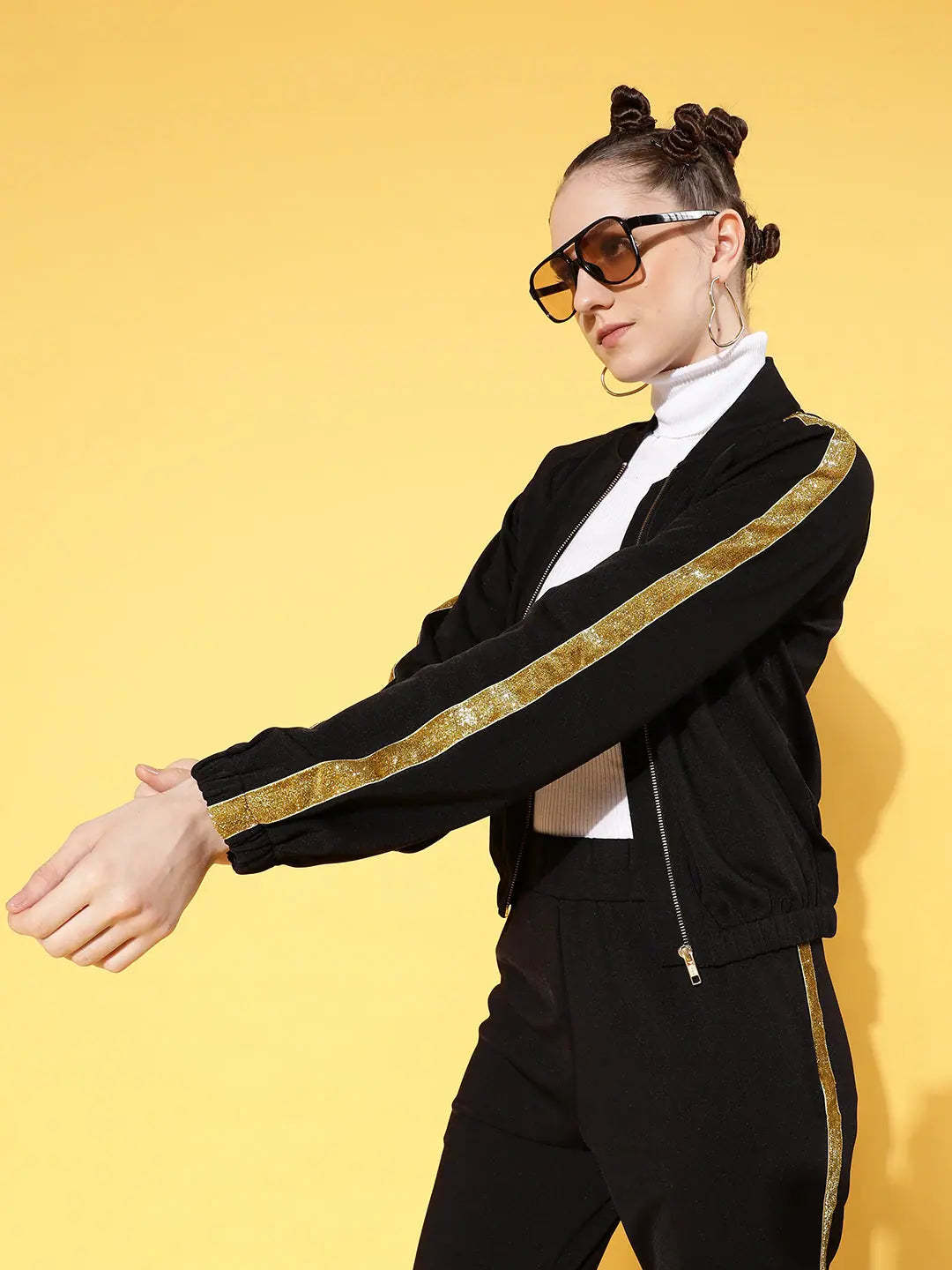 Women's Black Bomber Jacket - Trendy Jackets for Women