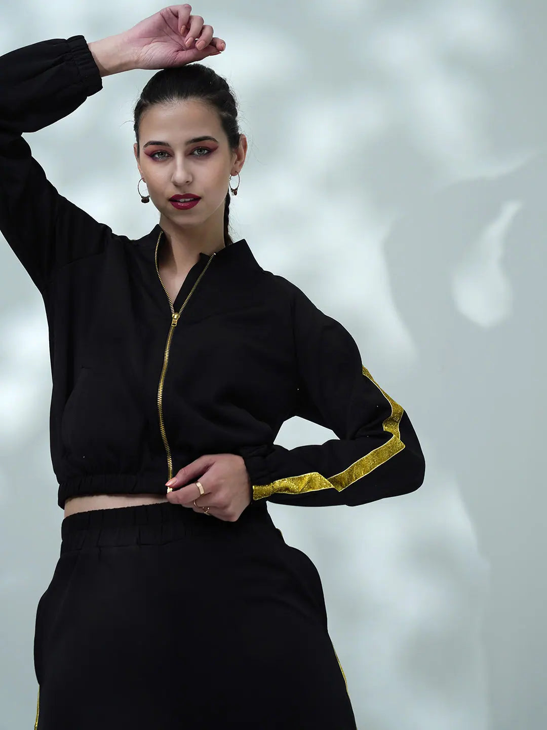 Women's Black Bomber Jacket - Trendy Jackets for Women